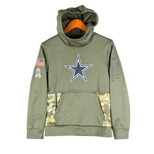 Nike Dallas Cowboys Salute To Service‎ Thermafit 2022 Green Camo Kids Medium EUC